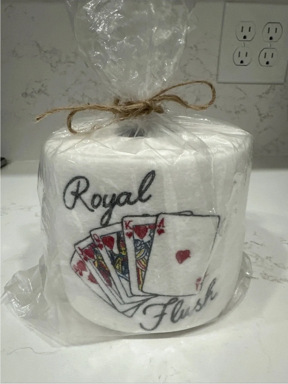 Royal Flush Embroidered Decorative Toilet Paper Roll